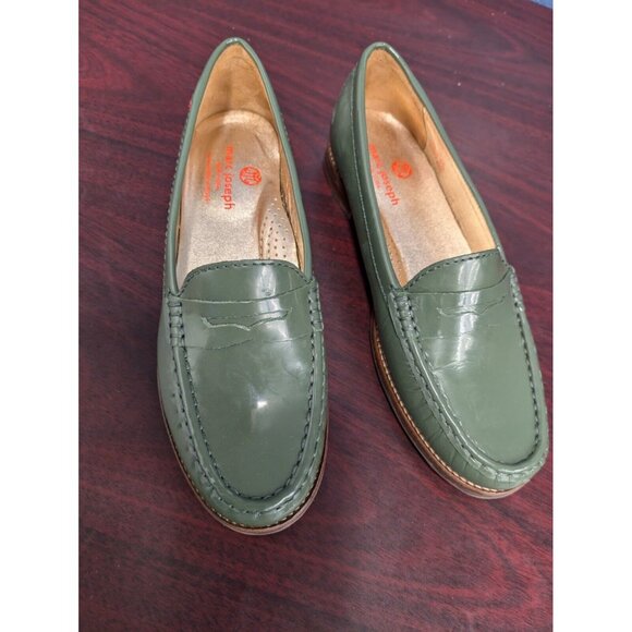 Marc Joseph East Village Loafer Women's Size 7.5 Brazil ATLANTIC BLUE Patent EUC - Picture 9 of 16